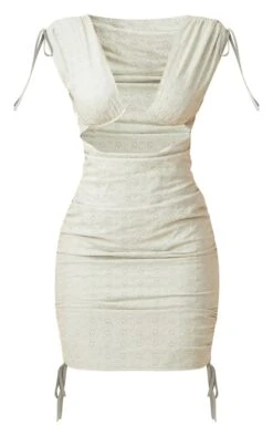 Sage Broderie Anglaise Plunge Cut Out Ruched Bodycon Dress -Cheap Glamarish Store 954325d2a9ea76321966a3c10fcbfb1ae6e07fc2 cne1369 5