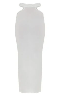 White Slinky Cut Out Waist Maxi Skirt -Cheap Glamarish Store 9c29f4248c7f2b91246acdddaccffce74c36cecd cnd7413 5