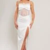White Satin Lace Insert Strappy Split Detail Midaxi Dress -Cheap Glamarish Store 9ec212bf4cbb20cd0da1613f715ba3b91eaa1be0 cne2684 1