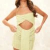 Sage Textured Twist Cut Out Drape Detail Bodycon Dress -Cheap Glamarish Store 9efa224ecba28db7c0d31f6b77afe8bff581fb1b cne1379 1