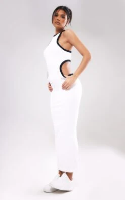 White Contour Rib Contrast Binding Cut Out Midaxi Dress 9 White Contour Rib Contrast Binding Cut Out Midaxi Dress -Cheap Glamarish Store a0cb8ae836155245edd5ed668ff8170cab8eaaf2 cnd5452 3