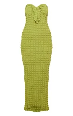Olive Textured Bandeau Tie Front Maxi Dress -Cheap Glamarish Store a160202b08ab66ebdf1e3cd06ebbd3755d4fddb6 cmz4667 6