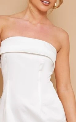 White Satin Bandeau Fold Over Shift Dress -Cheap Glamarish Store a4a69cc764b8c7a2b90d7036df3be08e6adf1ae5 cnd5941 4