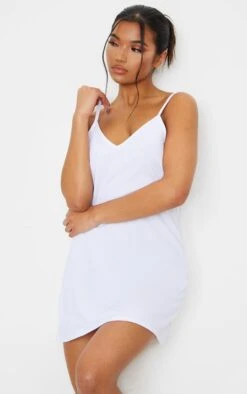 White Backless Strappy Detail Cami Dress