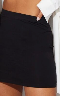 Black Basic Cotton Blend Jersey Mini Skirt -Cheap Glamarish Store a757aa10f5a6b28d13df5981a2d5939d57eca357 cmp0770 5