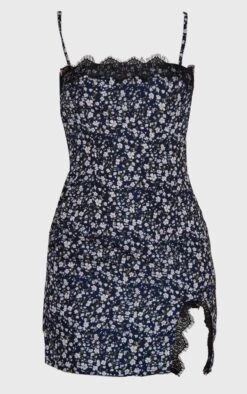 Navy Ditsy Print Lace Detail Strappy Shift Dress -Cheap Glamarish Store a811659dc49c28eac24b4b14a5c76f3b48f62123 cnc8296 5