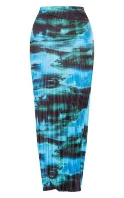 Blue Printed Plisse Maxi Skirt -Cheap Glamarish Store a9df29bec662fbad8a8f4f80c4a37eaeda114f63 cne7656 5