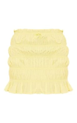 Yellow Cotton Extreme Ruched Mini Skirt -Cheap Glamarish Store ab52f0b992c7f552d4728720e10776c81cab7363 cnd8231 6