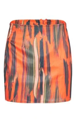 Orange Abstract Print Mini Skirt -Cheap Glamarish Store ae5441cca9ab3252b1c27572c712edd7823df096 CMZ6491 5