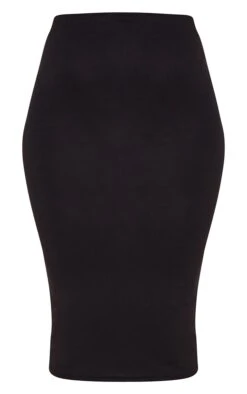 Black Basic Cotton Blend Jersey Midi Skirt -Cheap Glamarish Store ae745649f9c739505af095aff277bbe663b15d36 CMP0773 5