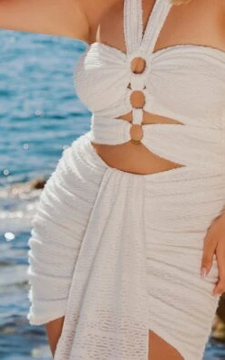 White Multi Ring Cut Out Detail Halterneck Bodycon Dress -Cheap Glamarish Store b0847a6d2d4527051d13472fe3a417ad6e8c4e33 cne1872 4