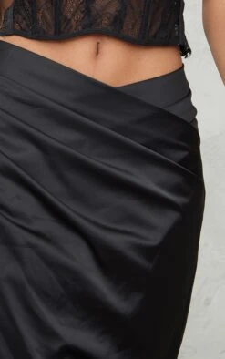 Black Satin Cowl Front Maxi Skirt -Cheap Glamarish Store b152abba032564d6fd2617d5d32f1473d3a0f0a9 cnd3771 4