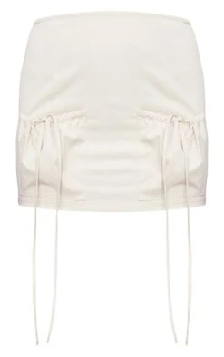 Cream Twill Pocket Front Micro Mini Skirt -Cheap Glamarish Store b3814398c467662143589b7d35fd2527ac2284cf cnd3913 6