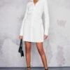 White Woven Ruched Cut Out Detail Shirt Dress -Cheap Glamarish Store b4380e18d4b3ce6e5dc964cf8e89abc61fa8c675 cne1434 3