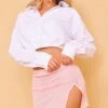 Baby Pink Crochet Rib Split Hem Micro Mini Skirt -Cheap Glamarish Store bc848ce689c9fdad9820ba9662dce693b0e943f3 cne3830 1
