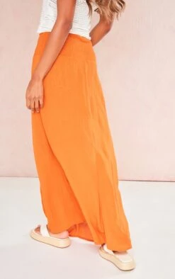 Rust Cheesecloth Tie Shirred Waist Floaty Maxi Skirt -Cheap Glamarish Store bd7ec55fa4fcc0fdeebdf2e422671f3710af7e26 cnd6659 3