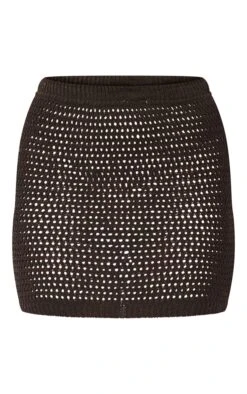 Chocolate Crochet O Ring Mini Skirt -Cheap Glamarish Store c03418a8b8dbb0ea463f9e63c12878a769140fcd cne6285 6