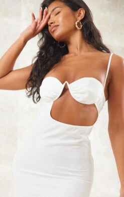 White Linen Look Underwired Side Cut Out Strappy Maxi Dress 10 White Linen Look Underwired Side Cut Out Strappy Maxi Dress -Cheap Glamarish Store c641c9222534a43b1f7b17108bbfcb05ed4450c3 cne1405 4