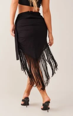 Black Linen Feel Fringe Asymmetric Skirt -Cheap Glamarish Store cafd34895f06ada35e39106007094be70f7f71e2 cnd8224 3