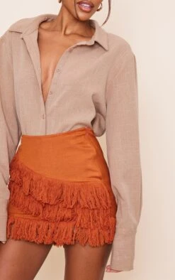 Rust Linen Look Tassel Front Mini Skirt 11 Rust Linen Look Tassel Front Mini Skirt -Cheap Glamarish Store cec9d00853f88b89caddd3f5bfca2230e0308b05 cnd1042 5
