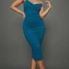 Teal Green Extreme Ruched Spaghetti Midi Dress -Cheap Glamarish Store d5059cc6c3ed7d838dcc4835f5880ae59c74c10d cnc3012 1