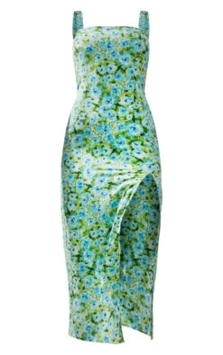 Green Floral Print Woven Split Midaxi Dress -Cheap Glamarish Store d6aa4abc9a788e0f0b7895ccbb426a1b54209a60 cnd2044 5