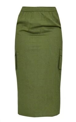 Khaki Linen Look Cargo Pocket Midi Skirt -Cheap Glamarish Store d83d57c5c6f8a58bf04aebe66cc851e3cc20f395 cnd4588 5