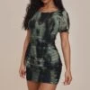 Multi Ruched Bodice Volume Sleeve Blur Print Mini Dress -Cheap Glamarish Store d97e388b10e82c81b673713e5459ef0cb1b55afe cnc4870 1