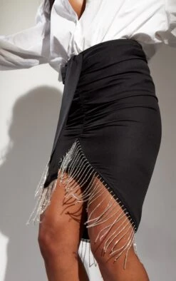 Black Woven Sequin Tassel Midi Skirt -Cheap Glamarish Store d98d19562d446e98adc4a5c4618c4c2983dd2bf5 cnb4146 4