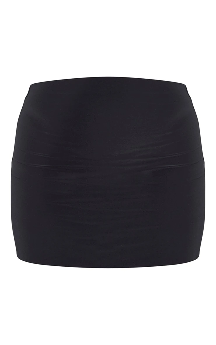 Black Slinky Seam Detail Bodycon Mini Skirt 8 Black Slinky Seam Detail Bodycon Mini Skirt - Image 6