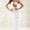 White Linen Look Underwired Side Cut Out Strappy Maxi Dress -Cheap Glamarish Store e0563c19d930a98aeea513500cf6242f312529de cne1405 1