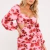 Pink Floral Ruched Cut Out Back Shift Dress -Cheap Glamarish Store e229d29faff3359b28dc698185727101aec87380 cnd8897 1