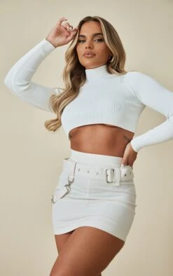 Off White Woven Utility Buckle Detail Mini Skirt -Cheap Glamarish Store e298fb8100cf7e202c44038b672bcb6b0bf05917 cnd6615 4