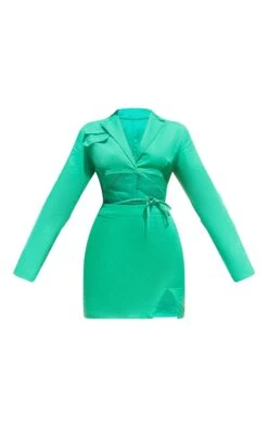 Green Woven Cut Out Tie Waist Utility Style Blazer Bodycon Dress -Cheap Glamarish Store e62704395a406a222ec3d1a54de2f5929abc9dde cms4899 6