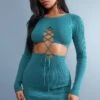 Emerald Green Rib Knit Lace Up Front Dress -Cheap Glamarish Store e845734aa5043417ce05bf92dcd4165260100206 cnb6435 1