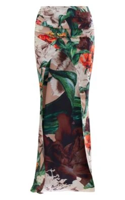 Multi Floral Ruched Maxi Skirt -Cheap Glamarish Store e980a164834d7401ed2bfee5c00387fd06e9fc61 cnd3537 5