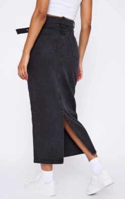 Washed Black Cut Out Buckle Waist Denim Midi Skirt 9 Washed Black Cut Out Buckle Waist Denim Midi Skirt -Cheap Glamarish Store eee7aea5e61029aa13e26d5f2cb8ad07cab10e4f cnd1892 3