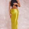 Olive Stretch Satin Split Side Maxi Skirt 1 Olive Stretch Satin Split Side Maxi Skirt -Cheap Glamarish Store f752b9855169bdad2022aafc58d0e39b4039e30e cne3925 1