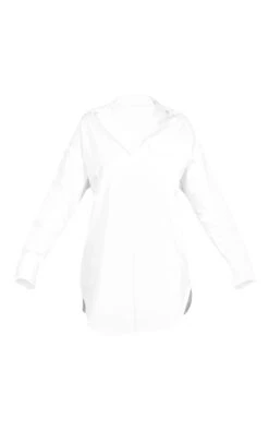 White Bell Cuff Oversized Shirt Dress -Cheap Glamarish Store fbd8a7f093235c9800ea1433269ab47374f80932 cmt6144 6