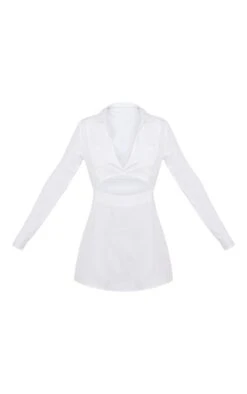 White Collar Detail Cut Out Bodycon Dress -Cheap Glamarish Store ffd89962101c31790bf0b6897967f959b8ffd388 cna8868 5